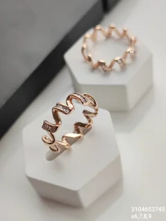 انگشتر مارک ژوپینگ طرح پیچی نگین مخراجی