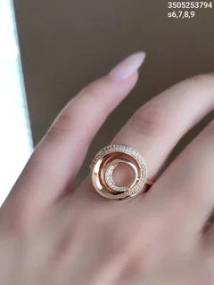 انگشتر مارک ژوپینگ جواهری نگین مخراجی ضد حساسیت رنگ ثابت کد 3505253794