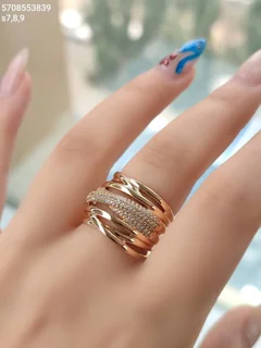 انگشتر مارک ژوپینگ طرح پورتوفینو جواهری مخراجی ضد حساسیت رنگ ثابت مجلسی 5708553839