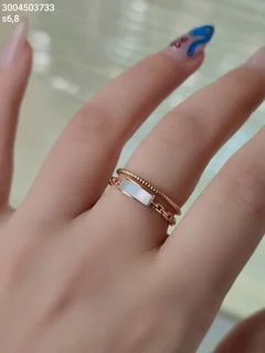 انگشتر مارک ژوپینگ دو تایی طرح مینا کاری رنگ ثابت ضد حساسیت