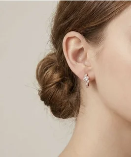 گوشواره حلقه ای جواهری مارک ژوپینگ ضد حساسیت و‌رنگ ثابت