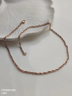 زنجیر ضخیم مارک ژوپینگ (45cm) رنگ طلایی ثابت