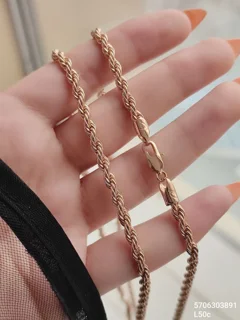 زنجیر طنابی مارک ژوپینگ طول 50 سانتی متر کیفیت عالی رنگ ثابت