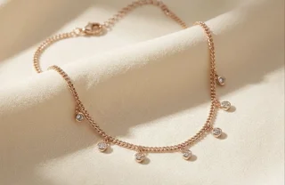گردنبند زنانه مارک ژوپینگ طرح کارتیر همراه با آویز نگینی کیفیت عالی رنگ ثابت