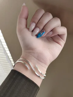 دستبند بنگل خطی فانتزی فری سایز رنگ ثابت ضد حساسیت کد 010102510680